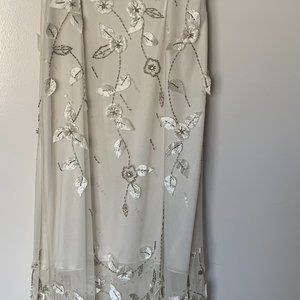 Lotus long evening gown, cream, size 8